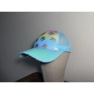 Fairy Kei Cutecore Kawaii Aesthetic Sequin Sparkle Unicorn Trucker Hat NWT